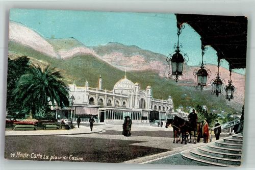 Monte Carlo Foto AK La Place du Casino
