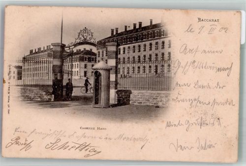 54120 Baccarat 1902 Foto AK Kaserne Haxo