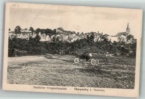 55270 Charpentry 1914 Foto AK Feldpost WK I Landw.Rgt. 100 Auto