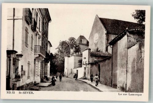 40500 Saint-Sever Foto AK Straße Lamarue