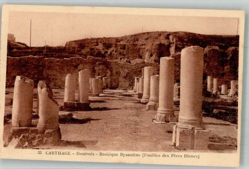 Karthago Carthage Foto AK Denkmal Basliique Byzantine