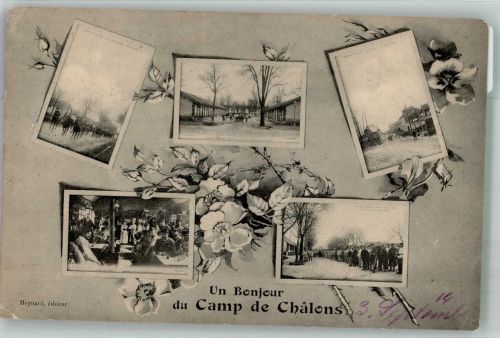 51400 Mourmelon-le-Grand Foto AK Feldpost WK I Camp de Cahlons Kaserne