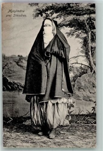 Shkodra Skutari Foto AK Tracht Frau