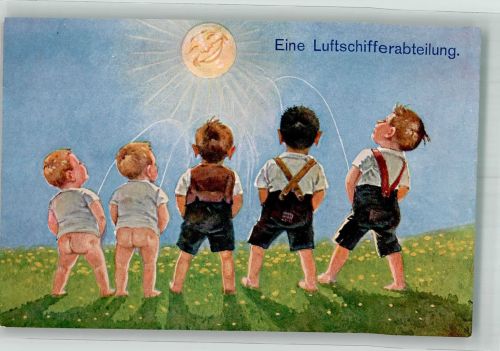 Eine Luftschifferabteilung ASM No. 1136 Humor Künstlerkarte