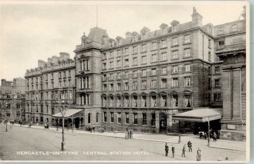 Newcastle Foto AK Bahnhof Hotel