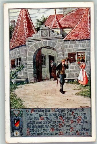 Bund d. Deutschen in Niederösterreich Deutscher Schulverein Karte Nr. 50 Kutzer, E. 1917 Künstlerkarte