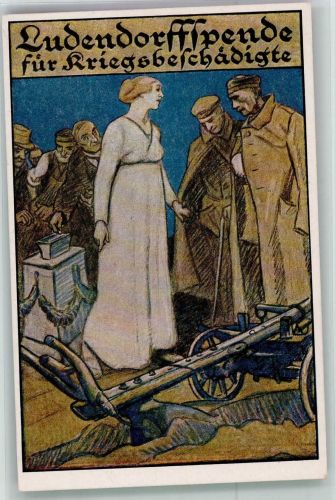 Ludendorff Spende für Kriegsbeschädigte Nr. 5 von Wilhelm Schulz WK I Spende Künstlerkarte