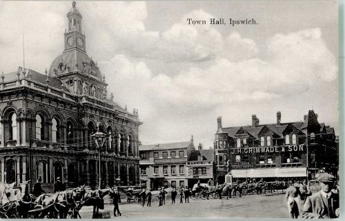 Ipswich Foto AK Rathaus
