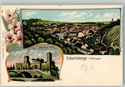 06648 O4804 Eckartsberga 1906 Lithographie Eckartsburg