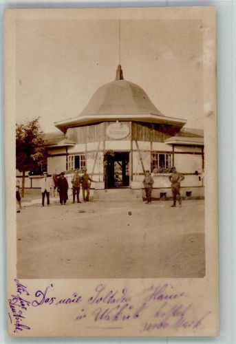 Skopje Uskub Foto AK Ort handschriftlich Soldatenheim Uniform WK I