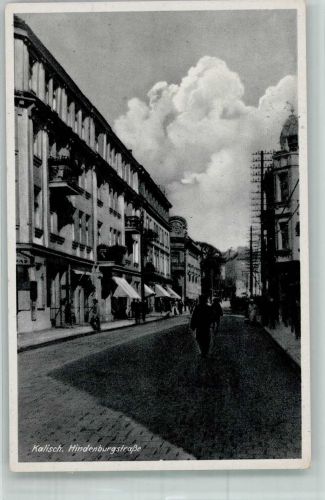 Kalisch Kalisz Foto AK Feldpost WK II Ers,Btl. 72483 Hindenburgstrasse