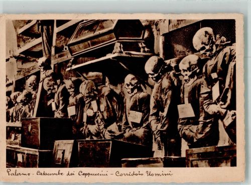 Palermo Catacombe dei Cappucini Corridoio Uomini Skelett