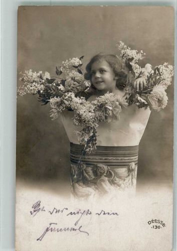 Blumen Deesse 130 Feldpost 5. Bayer. Res. Inf. Div. Kind 1915