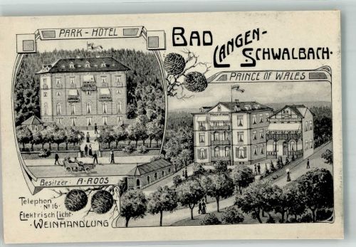 65307 W6208 Bad Schwalbach Gebrauchsspuren Langenschwalbach Parkhotel Prince of Wales