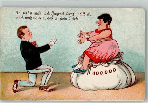 Humor Frau Münzen HWB Ser. 4421 Dicker Mensch