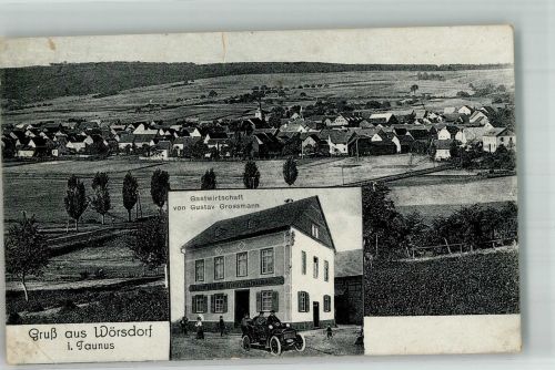 65510 W6270 Wörsdorf 1921 Gebrauchsspuren Gasthaus Grossmann