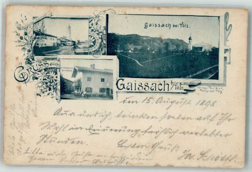 83674 W8178 Gaißach , Oberbay - Dorfstrasse Gasthaus in Gaissach