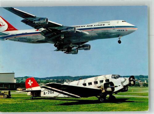 Junkers Ju 52 Noeing 747 Korean Air Lines Swissair