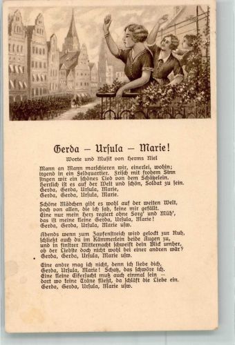 Gerda Ursula Marie Worte u. Musik Herms Niel Liederkarte