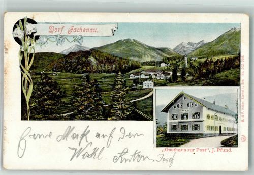 83676 W8171 Jachenau 1903 - Dorf Jachenau Gasthaus zur Post