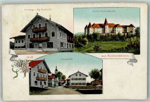 83677 W8175 Reichersbeuern 1916 - Handlung Kunstwald Schloss Reichersbeuern Hauptstrasse