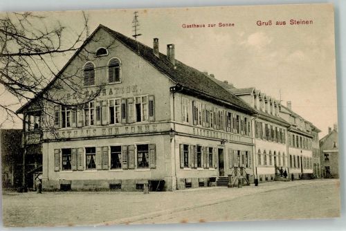 79585 W7853 Steinen , Kr Lörrach Foto AK Gasthaus zur Sonne