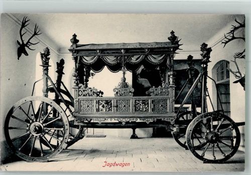 O8105 Moritzburg Jagdwagen aus dem Jahre 1580 Verlag Brück & Sohn 14548 Kutsche