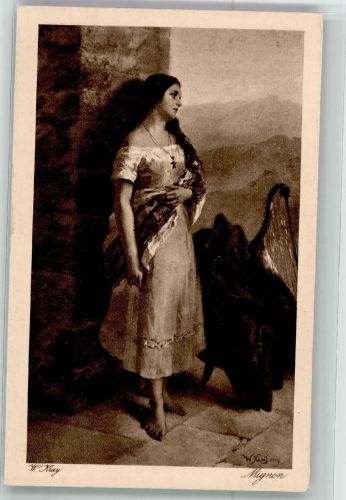 sign. Kray Figur aus Goethes Roman Wilhelm Meisters Lehrjahre Verlag Hermann A. Wiechmann No. 91 Mignon Künstlerkarte