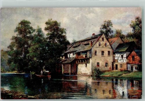 sign. Kirnig, Alois Mühlerl an der Eger Nr. 14 Bund der Deutschen in Böhmen Künstlerkarte