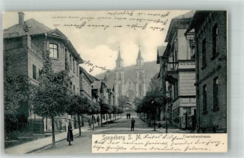 96515 O6400 Sonneberg , Thür 1906 - Charlottenstrasse Ev. Kirche