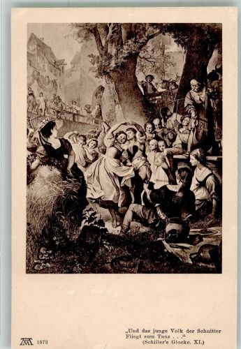 sign. Müller Andreas Das Lied von der Glocke XI F.A. Ackermanns Serie 127 Nr. 1573 Schiller Künstlerkarte
