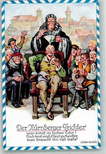 W8500 Nürnberg Der Nürnberger Trichter Humor Verlag Lehrburger Böttcher, H. Künstlerkarte
