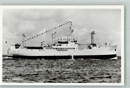 Dampfer MS Fredborg der Swedish Chicago Line Handelsschiff Foto AK