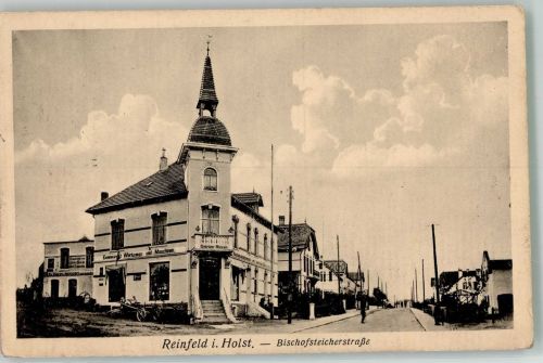 23858 W2067 Reinfeld Holstein 1915 - Bischofsteicherstrasse Eisenwarenhandlung Rickert