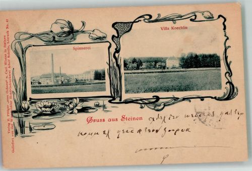 79585 W7853 Steinen , Kr Lörrach 1901 - Spinnerei-Fabrik Villa Koechlin
