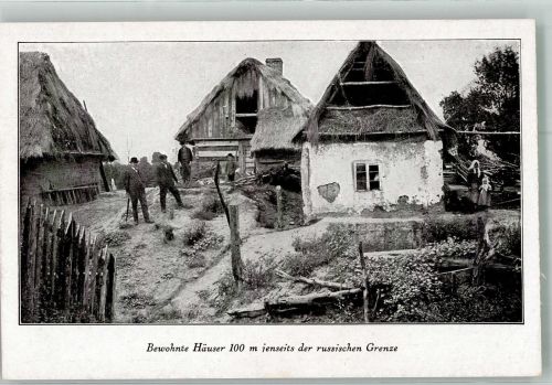 Russische Bauernhäuser WK I Fotograf Hünich Östlicher Kriegsschauplatz
