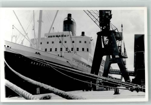 W2190 Cuxhaven Passagierdampfer Hanseatic am Anleger Ort handschriftlich Dampfer Privatfoto AK