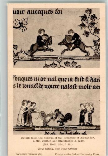 Boys Tilting a. Cock Fighting Mittelalter ca. 6. -15. Jahrhundert, unsortiert