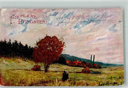 sign. Senger Dr. Trenkler Series 1570 Pfingsten 1917 Künstlerkarte