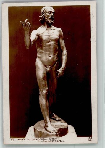 Paris Bronzeskulptur Der heilige Johannes der Täufer predigt im Musee Luxembourg Verlag A. Noyer 25 Rodin, F.-A.-R. 1926