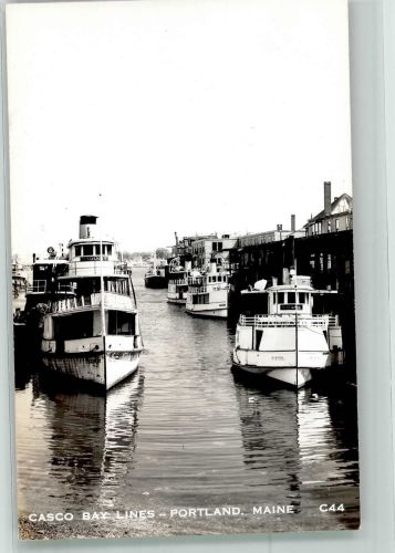 Portland Ausflugsdampfer der Casco Bay Lines Binnenschiff Foto AK