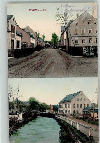 09419 O9375 Herold , Erzgeb - Dorfstrasse Dorfbach
