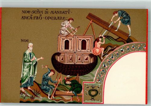 Monreale Bau der Arche Noah Mosaik 12 Jhrh. Basilika S. Maria Nuova Mittelalter ca. 6. -15. Jahrhundert, unsortiert