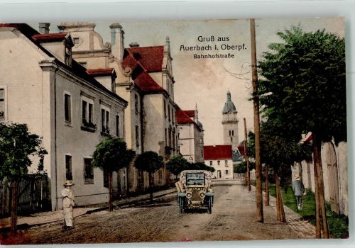 91275 W8572 Auerbach i.d.OPf. 1917 - Bahnhofstrasse