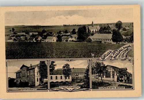 09623 O9201 Nassau b Freiberg, Sachs - Gemeindeamt Gasthaus Erbgericht Gasthaus Zschommler