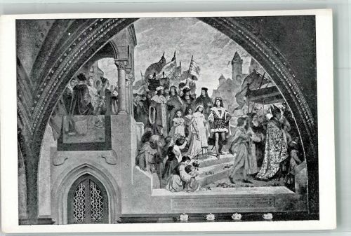 Der kgl. Böhm. Prinzessin m. Herzog Albrecht d. Tapferen 1460 Hochzeit Künstlerkarte