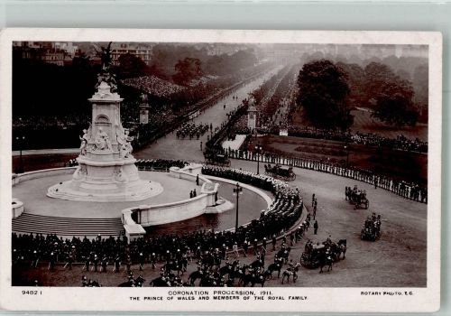 London Krönungszug 1911 Prinz von Wales u. kgl. Familie Adel England