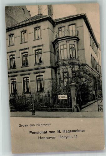 30159 W3000 Hannover Foto AK Pension Hagemeister Höltystrassse 11 Wasserhydrant