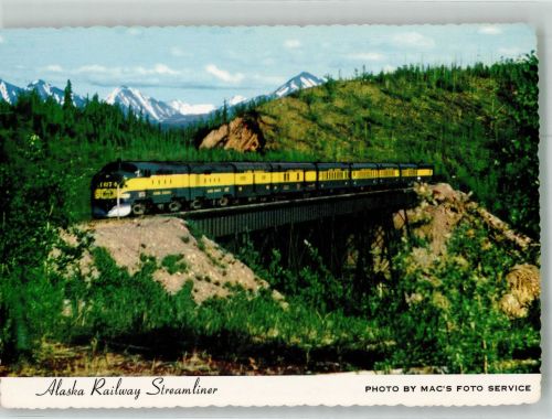 Alaska Railway Streamliner USA Eisenbahnzug Foto AK