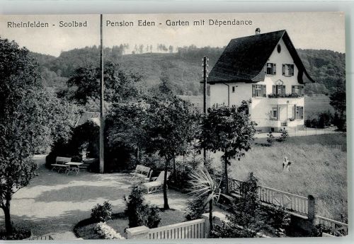 79618 W7888 Rheinfelden , Baden Foto AK Pension Eden Dependance Garten